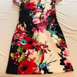 Sandra Darren Vibrant Floral Mini Dress